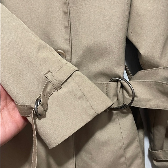 VINTAGE London Fog Beige Double-Breasted Trench Coat Ladies Petite small/4/6 - Picture 5 of 11